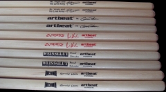 Drumsticks bedrucken mit Wunschmotiv, economy hickory (20 Paare)